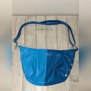 Hammitt Morgan Leather Blue Color Blocked Handbag